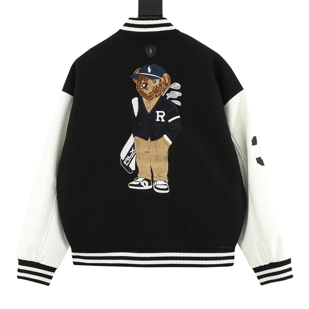 🅿️570 RALPH LAUREN/Ralph Lauren horse logo embroidered patchwork baseball jacket jacket Warm reminder: It is recommended to hand wash or dry clean! ! This year is particularly popular. Baseball uniform jackets are available at all levels on the market (you must compare the details). The most powerful quality control. Baseball uniforms have been produced and researched for 7 years. The details are exquisite. With it, you will be the most handsome boy in the world. The fully painted four-button buckle (button with LOGO), the fabric is customized for more than a month. It is not ready-made in the market. It is made of wool blend, custom-woven and dyed. It has high color fastness. It is recommended to hand wash or dry clean for the first time. "Custom-woven knitted rib at the hem", the lining is made of silky and delicate cupro fiber material, which can be worn directly next to the body. It is extremely comfortable, a heavyweight item, purchase version! Size：XS-L